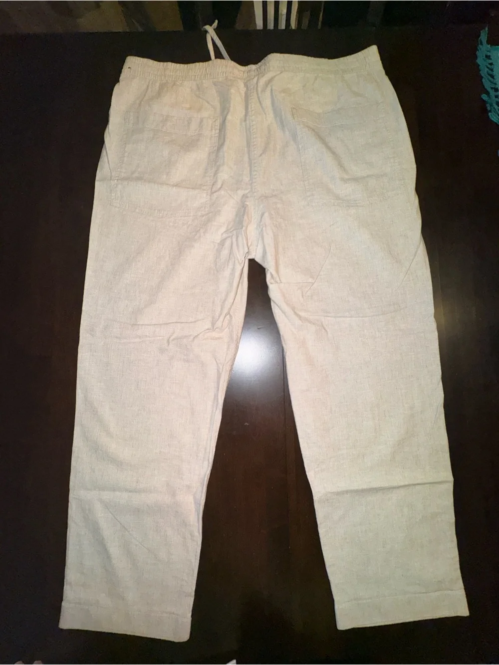 BRAND NEWAbercrombie & Fitch Men's Linen Casual Drawstring Chinos in Light Beige